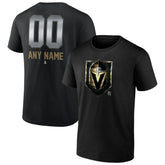 Vegas Golden Knights Personalized Midnight Mascot Logo T-Shirt - Black - NHL 4444433