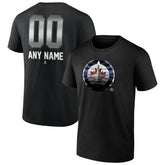 Winnipeg Jets Personalized Midnight Mascot Logo T-Shirt - Black - NHL 4444435