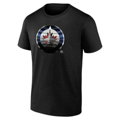 Winnipeg Jets Personalized Midnight Mascot Logo T-Shirt - Black - NHL 4444435
