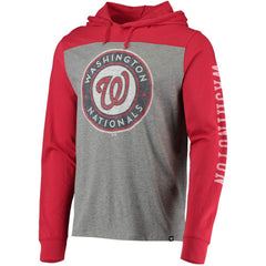 Washington Nationals '47 Franklin Wooster Pullover Hoodie - Heathered Gray/Red - 47 brand on Sale