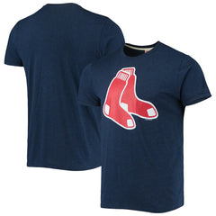 Boston Red Sox Homage Hand-Drawn Logo Tri-Blend T-Shirt - Navy - MLB on Sale