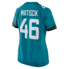 Nike Ross Matiscik Jacksonville Jaguars Women's Game Jersey Teal