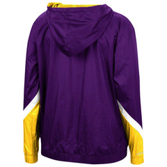 Los Angeles Lakers Women's Half-Zip Windbreaker 2.0 Hoodie Purple | Mitchell & Ness Near Me