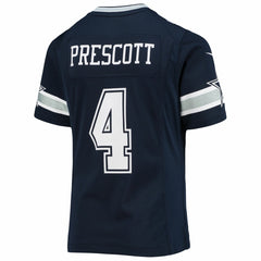 Nike Dak Prescott Dallas Cowboys Girls Youth Team Game Jersey Navy