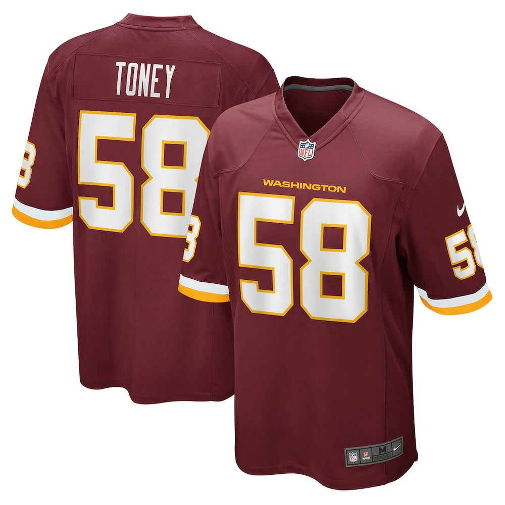 Nike Shaka Toney Washington Football Team Game Jersey Burgundy