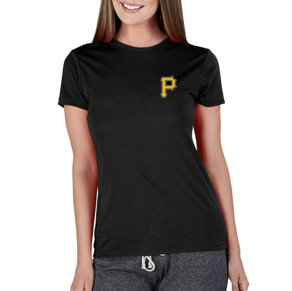 Pittsburgh Pirates Concepts Sport Women's Marathon Knit Top - Black - MLB Sale
