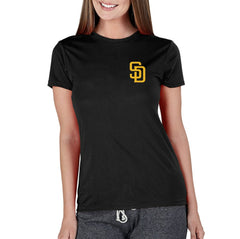 San Diego Padres Concepts Sport Women's Marathon Knit Top - Black - MLB Sale