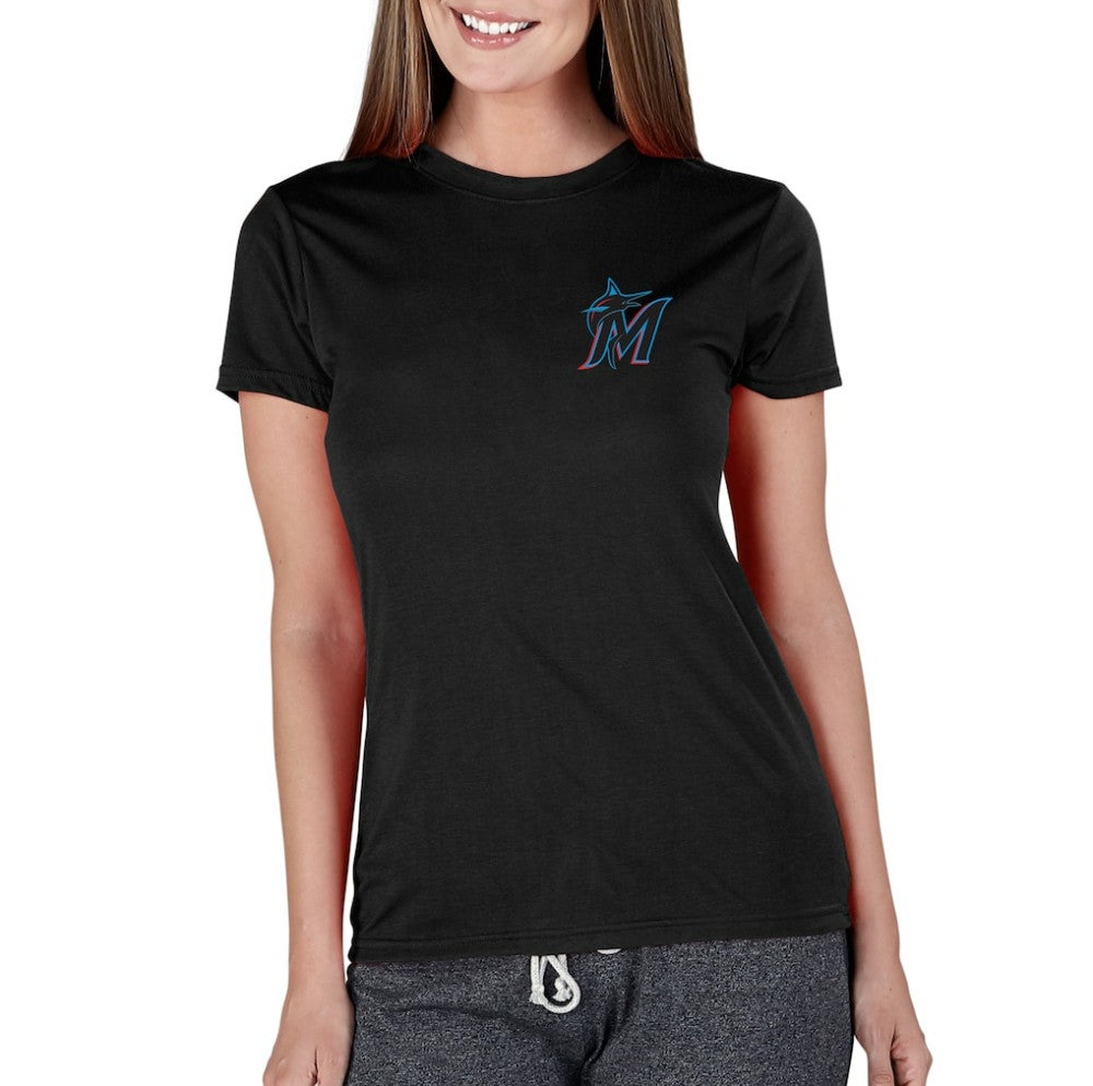 Miami Marlins Concepts Sport Women's Marathon Knit Top - Black - MLB Online