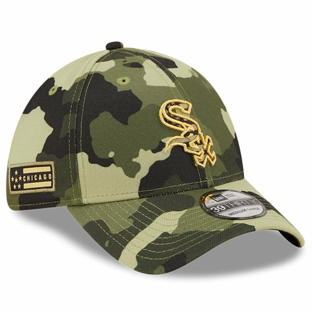 Chicago White Sox New Era 2022 Armed Forces Day 39THIRTY Flex Hat - Camo - New Era on Sale