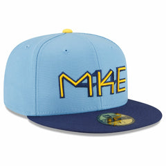Milwaukee Brewers New Era 2022 City Connect 59FIFTY Fitted Hat - Powder Blue - New Era Lifestyle