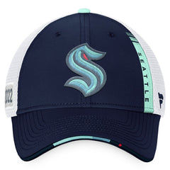 Seattle Kraken Fanatics 2022 NHL Draft Authentic Pro On Stage Trucker Adjustable Hat - Navy/White - NHL 4464798