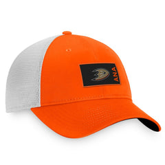 Anaheim Ducks Fanatics Authentic Pro Rink Trucker Snapback Hat - Orange/White - NHL 4464936