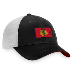Chicago Blackhawks Fanatics Authentic Pro Rink Trucker Snapback Hat - Black/White - NHL 4465051