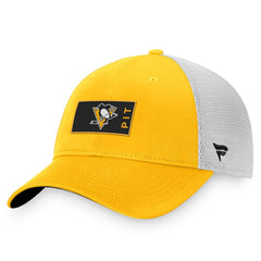Pittsburgh Penguins Fanatics Authentic Pro Rink Trucker Snapback Hat - Gold/White - NHL 4465062