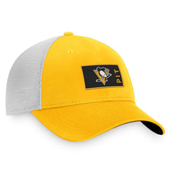 Pittsburgh Penguins Fanatics Authentic Pro Rink Trucker Snapback Hat - Gold/White - NHL 4465062