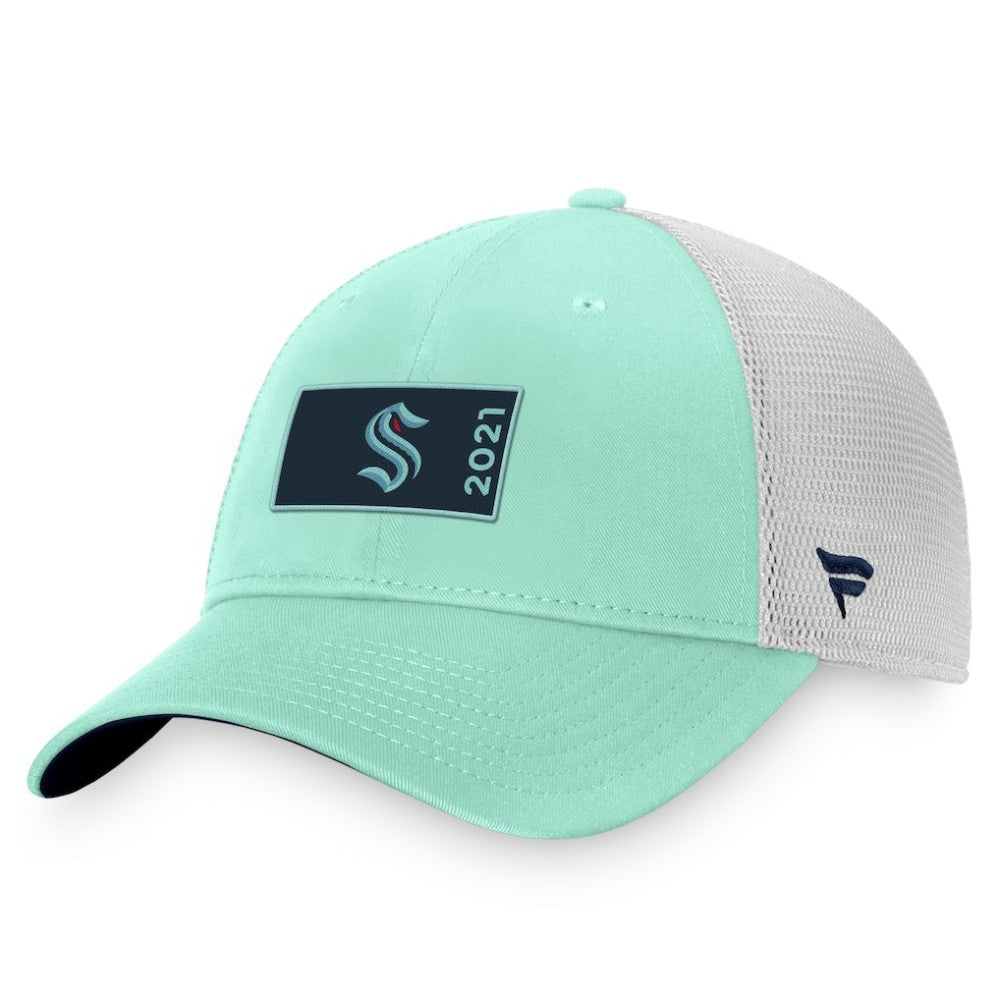 Seattle Kraken Fanatics Authentic Pro Rink Trucker Snapback Hat - Light Blue/White - NHL 4465080