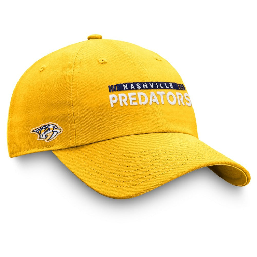 Nashville Predators Fanatics Authentic Pro Rink Adjustable Hat - Gold - NHL 4465089