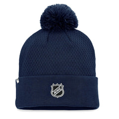 Seattle Kraken Fanatics Women's Authentic Pro Road Cuffed Knit Hat with Pom - Deep Sea Blue - NHL 4465302