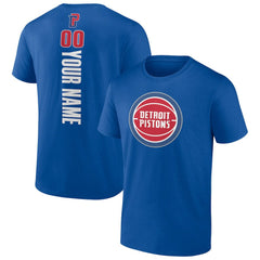 Detroit Pistons Personalized Playmaker Team T-Shirt Blue