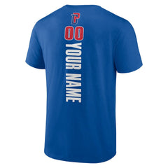 Detroit Pistons Personalized Playmaker Team T-Shirt Blue