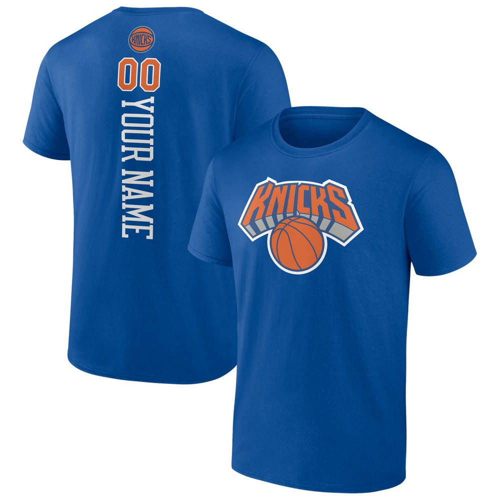 New York Knicks Personalized Playmaker Team T-Shirt Blue