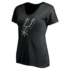 San Antonio Spurs Women's Personalized Playmaker Team V-Neck T-Shirt Black