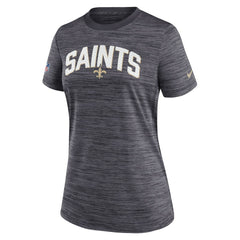 Nike New Orleans Saints Women's Sideline Velocity Lockup Performance T-Shirt Black