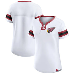 Fanatics Arizona Cardinals Women's Sunday Best Lace-Up T-Shirt White