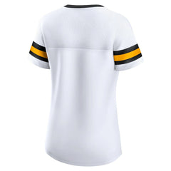 Fanatics Pittsburgh Steelers Women's Sunday Best Lace-Up T-Shirt White