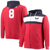 Alexander Ovechkin Washington Capitals Profile Big & Tall Colorblock Full-Zip Hoodie - Red - NHL 4474793