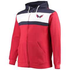 Alexander Ovechkin Washington Capitals Profile Big & Tall Colorblock Full-Zip Hoodie - Red - NHL 4474793
