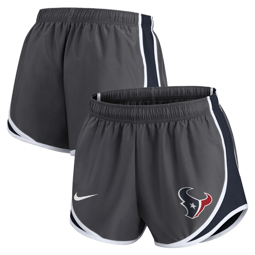 Nike Houston Texans Women's Team Logo Performance Tempo Shorts Charcoal