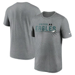 Nike Philadelphia Eagles Legend Team Shoutout Performance T-Shirt Heather Gray