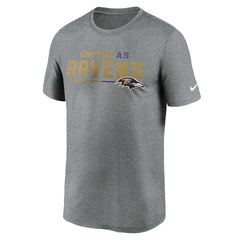 Nike Baltimore Ravens Legend Team Shoutout Performance T-Shirt Heather Gray