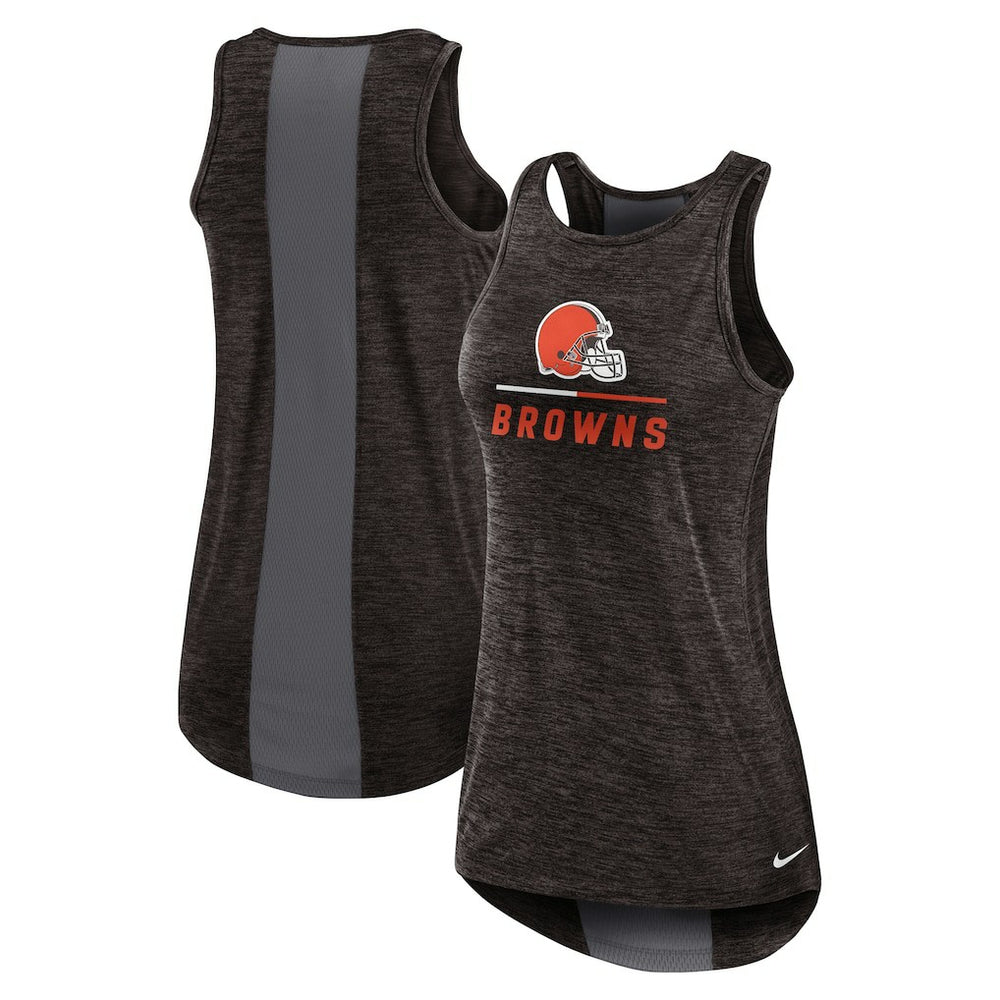 Nike Cleveland Browns Women's High Neck Performance Tank Top Brown