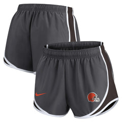 Nike Cleveland Browns Women's Team Logo Performance Tempo Shorts Charcoal
