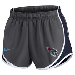 Nike Tennessee Titans Women's Team Logo Performance Tempo Shorts Charcoal