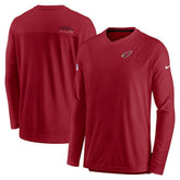 Nike Arizona Cardinals Sideline Coach Chevron Lock Up Long Sleeve V-Neck Performance T-Shirt Cardinal