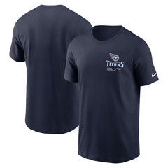 Nike Tennessee Titans Sideline Infograph Lockup Performance T-Shirt Navy