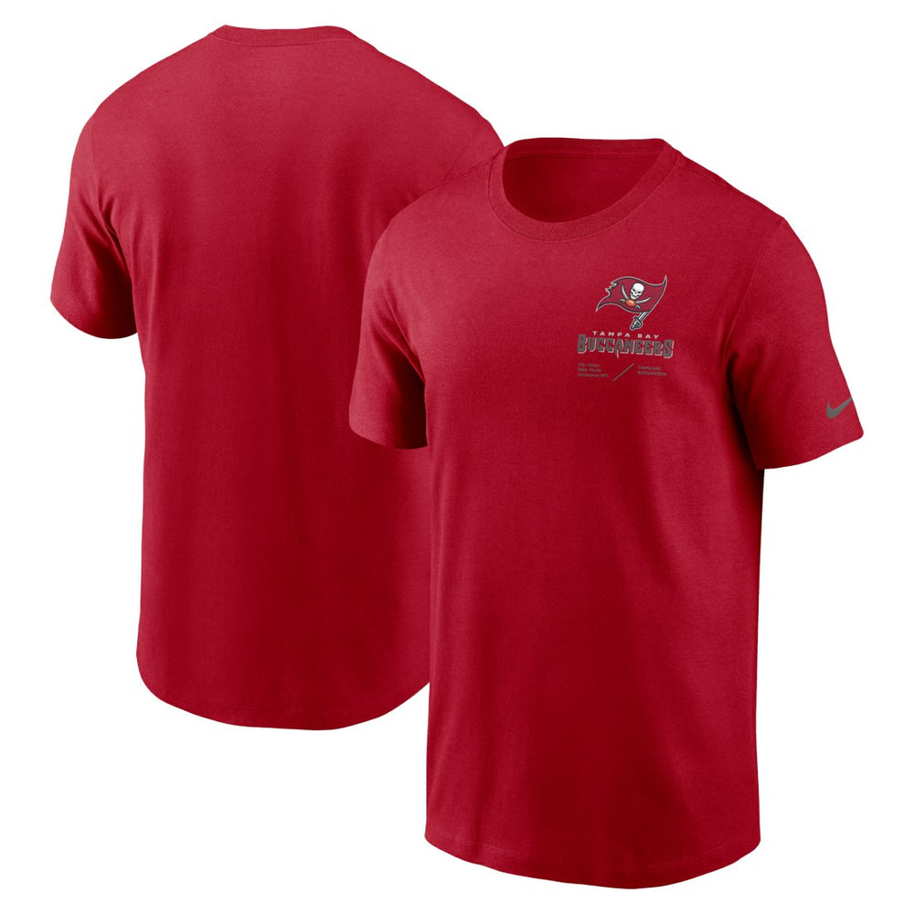 Nike Tampa Bay Buccaneers Sideline Infograph Lockup Performance T-Shirt Red