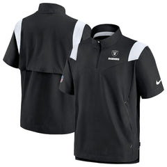 Nike Las Vegas Raiders Sideline Coaches Chevron Lockup Pullover Top Black