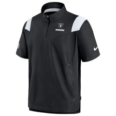 Nike Las Vegas Raiders Sideline Coaches Chevron Lockup Pullover Top Black