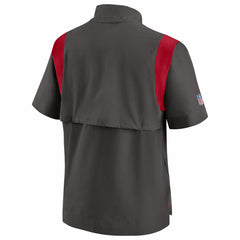 Nike Tampa Bay Buccaneers Sideline Coaches Chevron Lockup Pullover Top Pewter