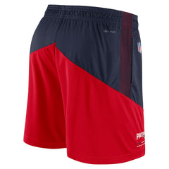 Nike New England Patriots Sideline Primary Lockup Performance Shorts Navy/Red