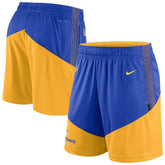 Nike Los Angeles Rams Sideline Primary Lockup Performance Shorts Royal/Gold