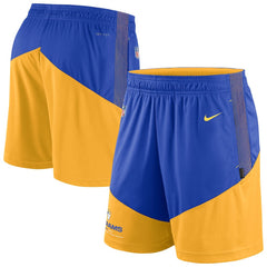 Nike Los Angeles Rams Sideline Primary Lockup Performance Shorts Royal/Gold