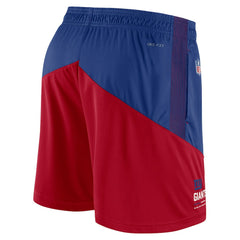 Nike New York Giants Sideline Primary Lockup Performance Shorts Royal/Red
