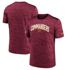 Nike Washington Commanders Sideline Velocity Athletic Stack Performance T-Shirt Burgundy