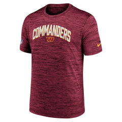 Nike Washington Commanders Sideline Velocity Athletic Stack Performance T-Shirt Burgundy