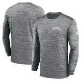 Nike New Orleans Saints Sideline Velocity Athletic Stack Performance Long Sleeve T-Shirt Gray
